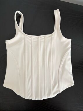 NWOT Express Body Contour High Compression Matte Corset Cropped Tank